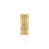 MICHAEL M Fashion Rings Tetra Double Pavé Band