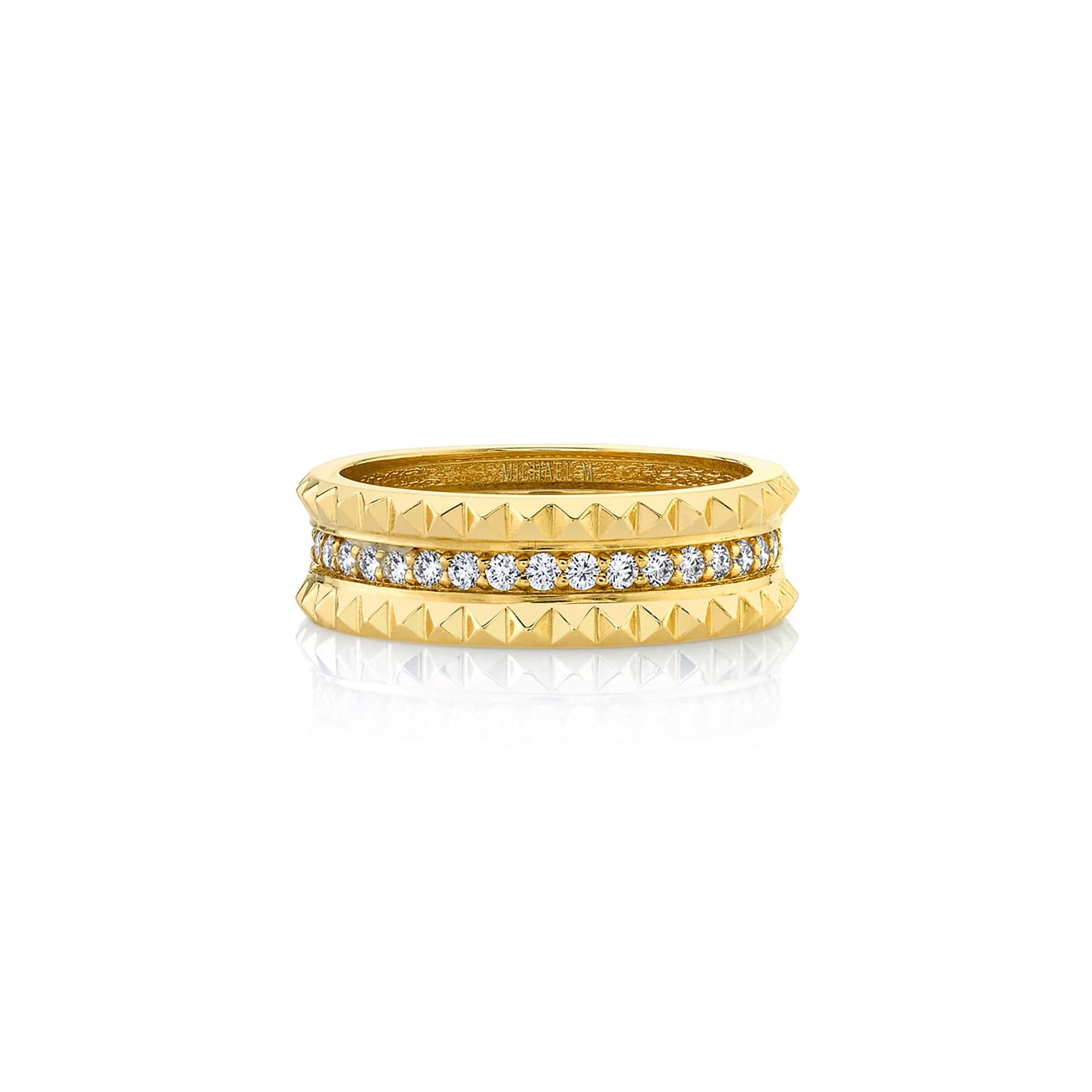 MICHAEL M Fashion Rings Tetra Pavé Band