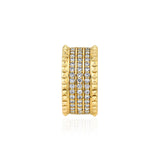 MICHAEL M Fashion Rings Tetra Triple Pavé Band