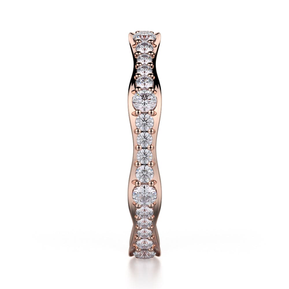 MICHAEL M Fashion Rings Wavy Diamond Cluster Band