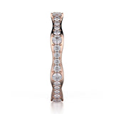 MICHAEL M Fashion Rings Wavy Diamond Cluster Band