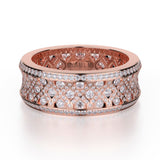 MICHAEL M High Jewelry 18K Rose Gold / 4 Eternity Diamond Band F145-RG4