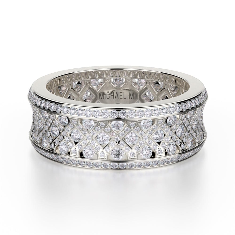 MICHAEL M High Jewelry 18K White Gold / 4 Eternity Diamond Band F145-WG4