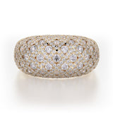MICHAEL M High Jewelry 18K Yellow Gold / 4 Dome Diamond Ring F144-YG4