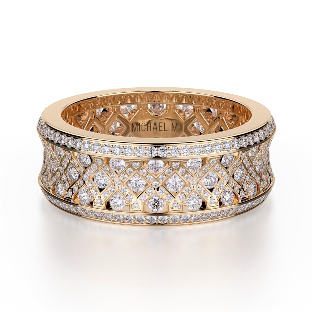 MICHAEL M High Jewelry 18K Yellow Gold / 4 Eternity Diamond Band F145-YG4