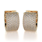 MICHAEL M High Jewelry 18K Yellow Gold Huggie Diamond Hoop Earrings MOB107YG