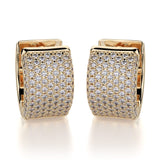 MICHAEL M High Jewelry 18K Yellow Gold Huggie Diamond Hoop Earrings MOB107YG