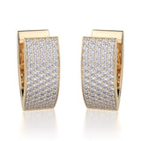 MICHAEL M High Jewelry 18K Yellow Gold Narrow Huggie Diamond Hoop Earrings MOB112YG