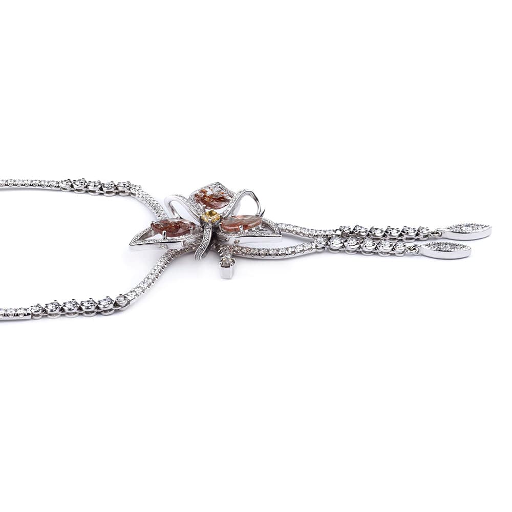 MICHAEL M High Jewelry 3 Petal Drop Pendant CN204