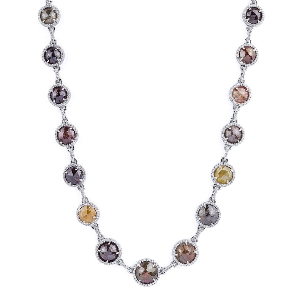 MICHAEL M High Jewelry Assorted Rose Cut Diamond Necklace CN205