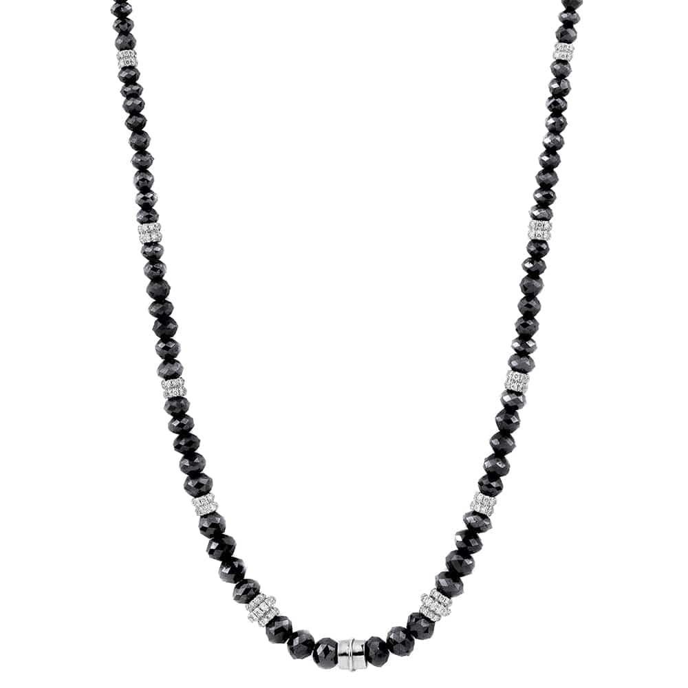 MICHAEL M High Jewelry Black Diamond Tear Drop Pendant and Necklace P196