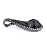 MICHAEL M High Jewelry Black Diamond Tear Drop Pendant and Necklace P196