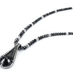 MICHAEL M High Jewelry Black Diamond Tear Drop Pendant and Necklace P196