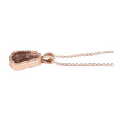 MICHAEL M High Jewelry Brown Raw Diamond Halo Pendant P214
