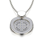 MICHAEL M High Jewelry Diamond Filled Circle Pendant Necklace