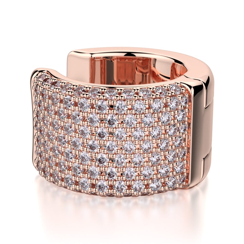 MICHAEL M High Jewelry Huggie Diamond Hoop Earrings
