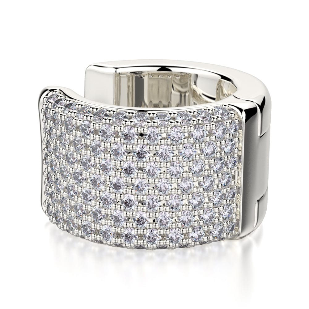 MICHAEL M High Jewelry Huggie Diamond Hoop Earrings