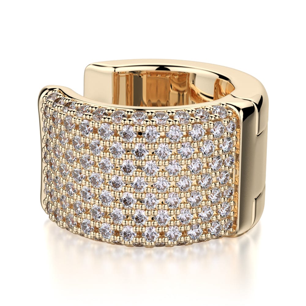 MICHAEL M High Jewelry Huggie Diamond Hoop Earrings