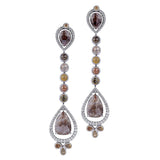 MICHAEL M High Jewelry Multi-Colored Linear Teardrop Earrings ER203