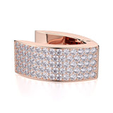 MICHAEL M High Jewelry Narrow Huggie Diamond Hoop Earrings