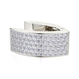 MICHAEL M High Jewelry Narrow Huggie Diamond Hoop Earrings
