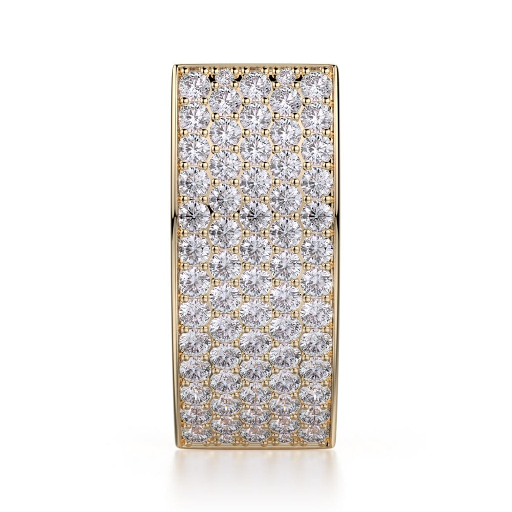 MICHAEL M High Jewelry Narrow Huggie Diamond Hoop Earrings