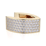 MICHAEL M High Jewelry Narrow Huggie Diamond Hoop Earrings