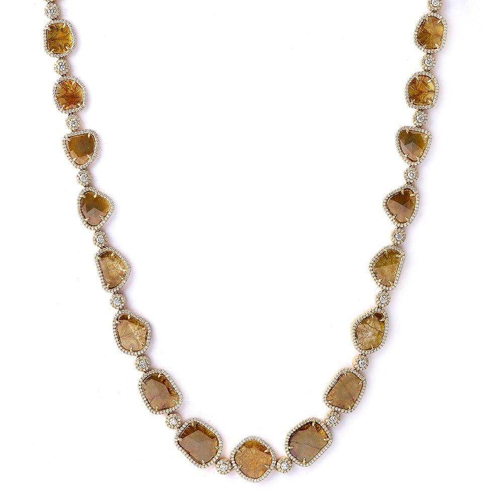 MICHAEL M High Jewelry Sliced Yellow Diamond Necklace CN213