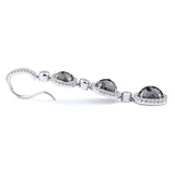 MICHAEL M High Jewelry Triple Drop Cushion Black Diamond Earrings ER225