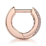 MICHAEL M High Jewelry Wide Huggie Diamond Hoop Earrings