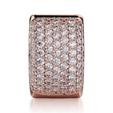 MICHAEL M High Jewelry Wide Huggie Diamond Hoop Earrings