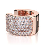 MICHAEL M High Jewelry Wide Huggie Diamond Hoop Earrings