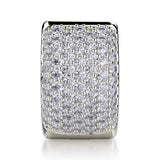 MICHAEL M High Jewelry Wide Huggie Diamond Hoop Earrings