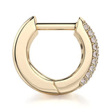 MICHAEL M High Jewelry Wide Huggie Diamond Hoop Earrings