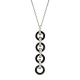 MICHAEL M Necklace 14k White Gold / Black Chroma Arch Drop Pendant P494