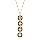 MICHAEL M Necklace 14k Yellow Gold / Black Chroma Arch Drop Pendant P494