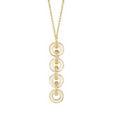 MICHAEL M Necklace 14k Yellow Gold / White Chroma Arch Drop Pendant P494