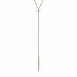 MICHAEL M Necklaces 14K Rose Gold Diamond Linear Drop Necklace CN216-RG