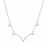 MICHAEL M Necklaces 14K Rose Gold Diamond V Necklace CN217RG