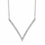 MICHAEL M Necklaces 14K Rose Gold Diamond V Pendant P218RG