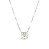 MICHAEL M Necklaces 14K White Gold / Amethyst - February Signature Birthstone Necklace CN435AM