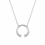 MICHAEL M Necklaces 14K White Gold Carve Knife Edge Necklace