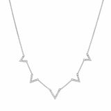 MICHAEL M Necklaces 14K White Gold Diamond V Necklace CN217WG