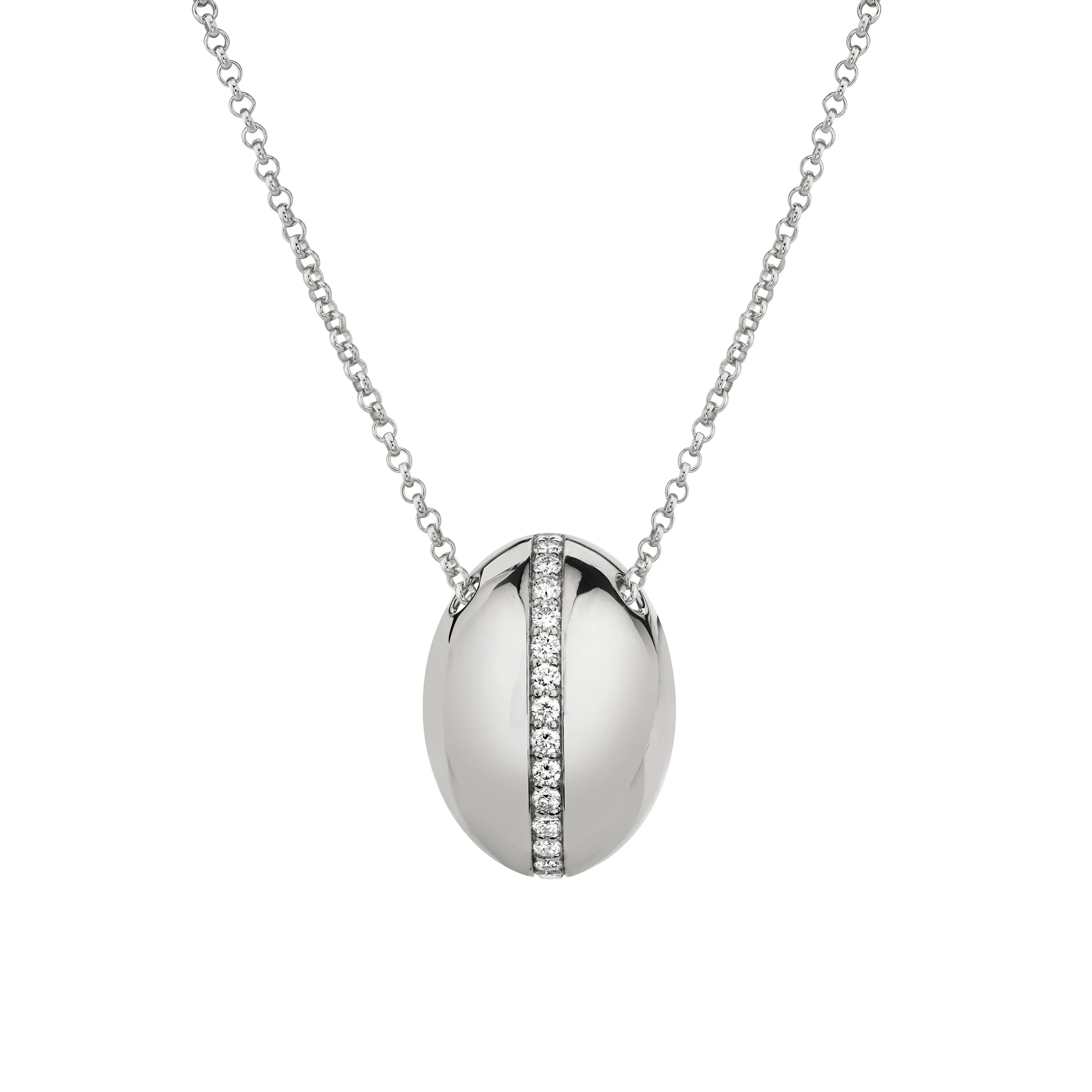 MICHAEL M Necklaces 14K White Gold Orb Split Pendant P527