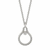 MICHAEL M Necklaces 14K White Gold Pavé Mini Signature MM Tetra Pendant P380WG