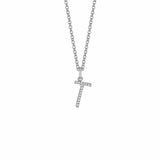 MICHAEL M Necklaces 14K White Gold / T Diamond Initial Pendant P141-WG-T