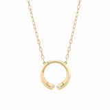 MICHAEL M Necklaces 14K Yellow Gold Carve Knife Edge Necklace Yellow Gold