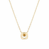 MICHAEL M Necklaces 14K Yellow Gold / Citrine - November Signature Birthstone Necklace CN435CI