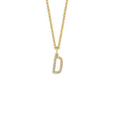 MICHAEL M Necklaces 14K Yellow Gold / D Diamond Initial Pendant P141-YG-D