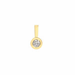 MICHAEL M Necklaces 14K Yellow Gold / Diamond - April Deco Birthstone Charm P404DI